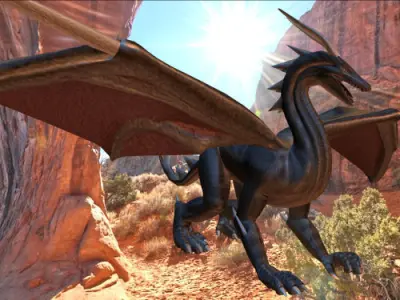 Dragon version 1 Rigged and Game Ready Free low-poly 3D model