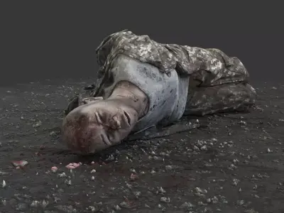 Fallen Soldier 5 Low-poly 3D model