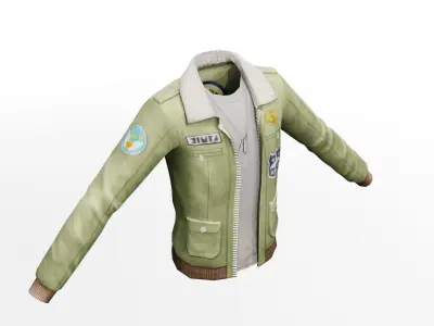 Aviator Jacket 3D Models Collection Low-poly 3D model