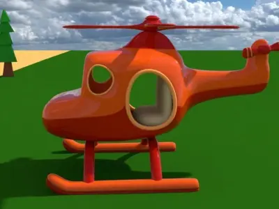 Toy Helicopter 3D model