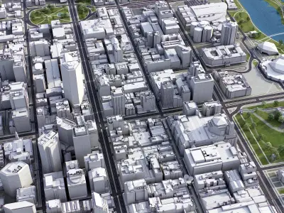 Adelaide Low-poly 3D model