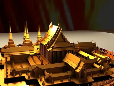 Chinese ancient temple 3D model