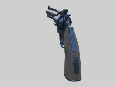  Revolver Magnum Colt Python Low-poly 3D model