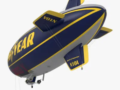 Good Year Blimp zeppelin - 02 3D model