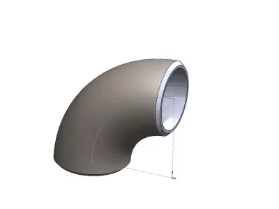 NERO BUTT WELD FITTINGS - ELBOWS STAINLESS STEEL 3D model