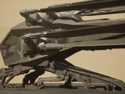 Atreides ornithopter from Dune Low-poly 3D model