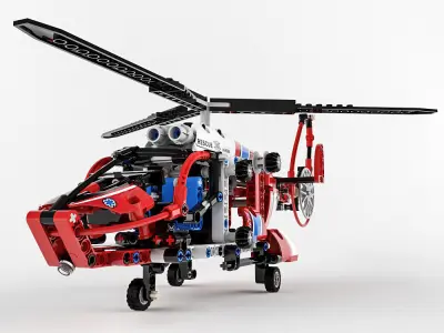 Lego Technic Rescue Helicopter 3D model