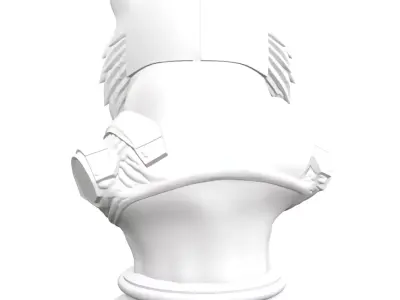 Cyber Tiger Futuristic Mecha Tiger Bust 3D print model