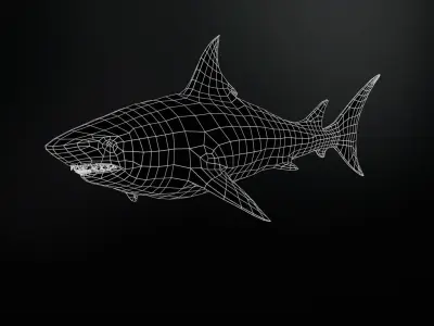 AlienShark 3 Low-poly 3D model
