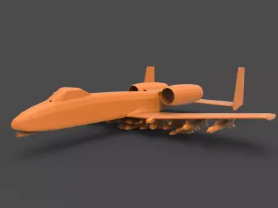 A-10 Thunderbolt 3D print model