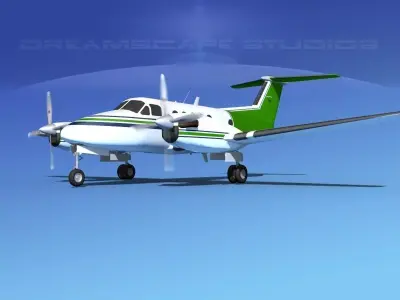 Beechcraft B200 GT King Air V03 3D model