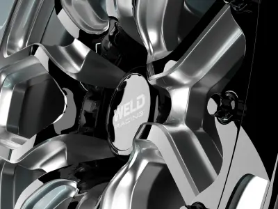 weld racing beadlock wheels 3D model