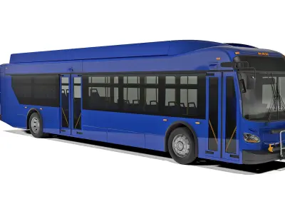 New Flyer XDE40Short bus 3D model