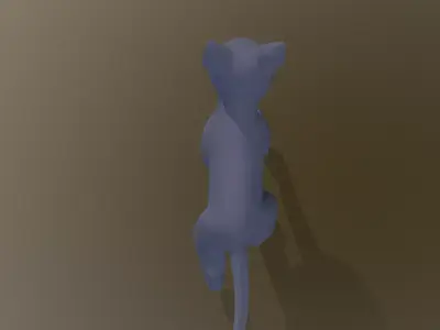 BLACK CAT Walking Cycle 3D model