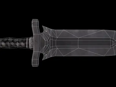 Dagger sword Low-poly 3D model