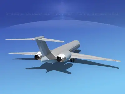 McDonnell Douglas MD-87 Bare Metal 3D model