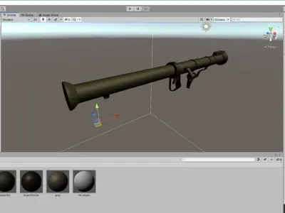 Bazooka M20 - RPG - Rocket launcher Low-poly 3D model