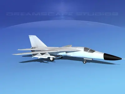General Dynamics F-111 Aardvark Bare Metal 3D model