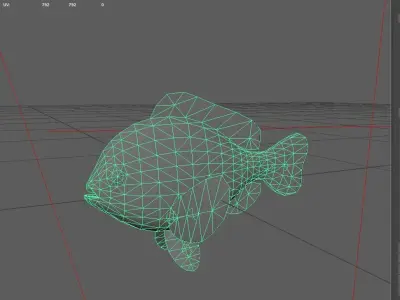 Clownfish Low-poly 3D model