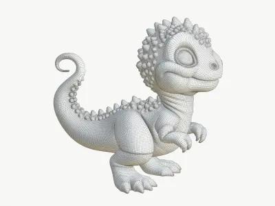 Cartoon Cute 3D Dinosaur 3D model