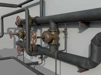 Pumping station 3D model