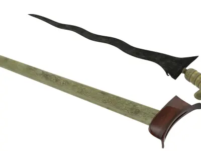 Kris Sword Low-poly 3D model