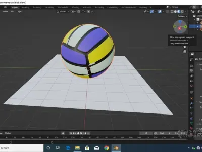 Volleyball 3d model Low-poly 3D model