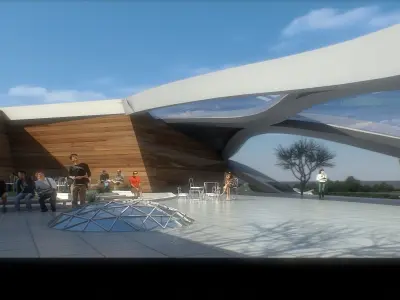 Sports Complex 01 Low-poly 3D model