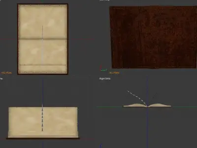 Model anim low poly book Free low-poly 3D model