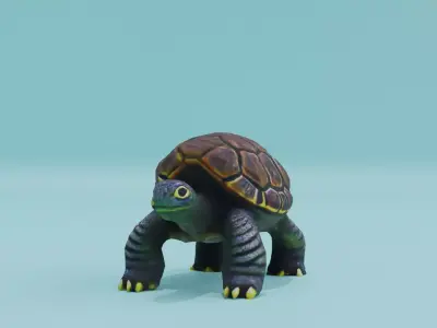 Cute Turtle Low-poly 3D model