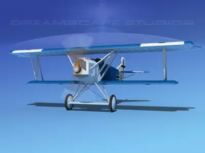 Fokker D-VII V09 Luftwaffe 3D model
