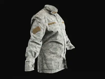 Military jacket of Army Combat Uniform 18 Low-poly 3D model