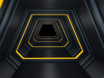 Sci Fi Tunnel 3D model 62