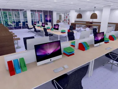 Office Desk SHC Quick Office LM Low-poly 3D model