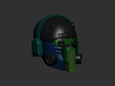 helmet high poly sculpt 3d printable  3D model 186