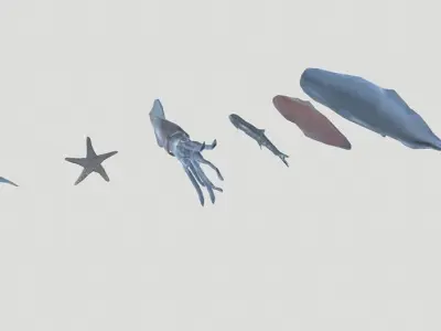 Sea Fish Low-poly 3D model