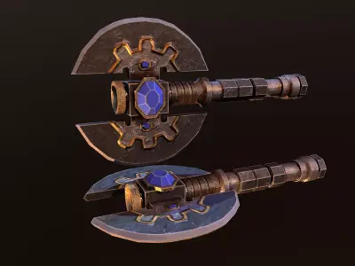 Medium Dwarf Axe Low-poly 3D model