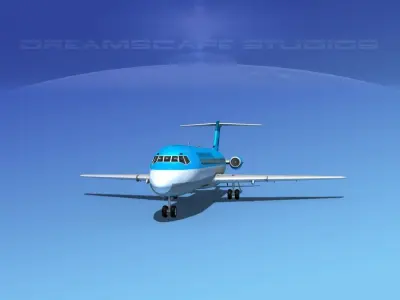 Douglas DC-9-30 Warner Charters 3D model
