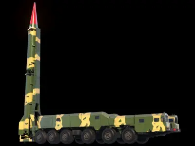 Shaheen-2 missile launcher 3D model