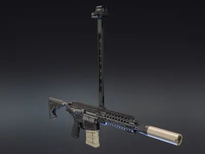 Anaconda Picatinny Rail Mount Free low-poly 3D model