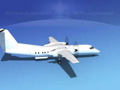 De havilland Canada DHC-8-Q300 LP SS  3D model
