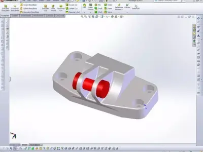GE Jet Engine Bracket Free 3D model