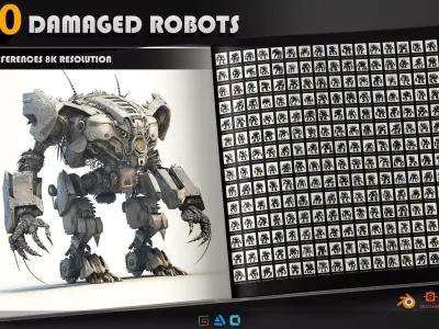 900 Robots Concept 8K Resolution - References 3D model