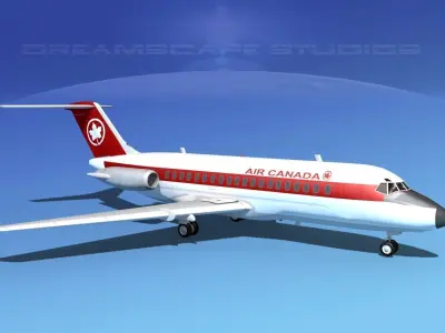 Doulgas DC-9-20 Air Canada 3D model