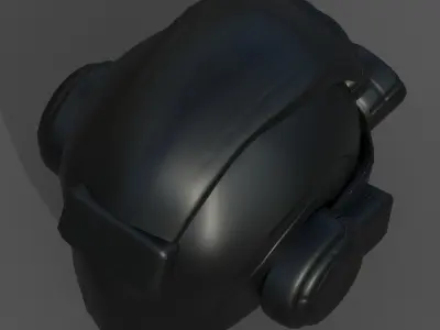 Helmet scifi fantasy futuristic military  Low-poly 3D model
