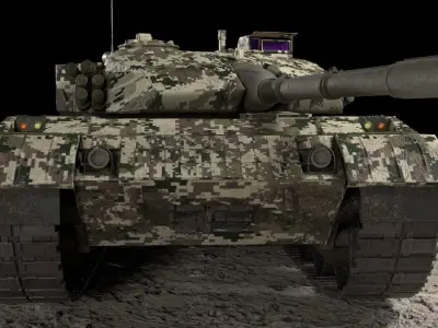 Type 96 TANK Low-poly 3D model