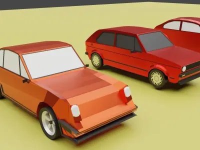 Low Poly Car Pack Free low-poly 3D model