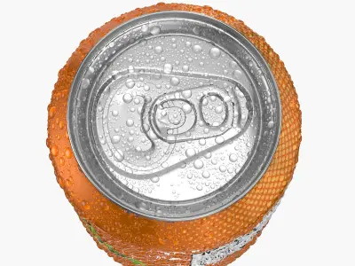 Standard Soda Can With Droplets 330ml 3D model