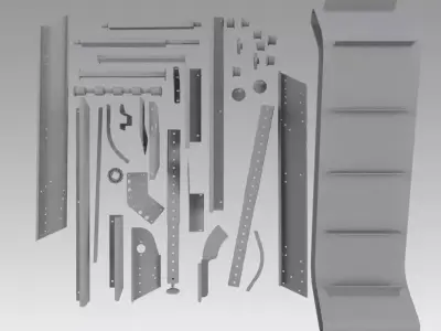 Engineering Parts for conveyors 3D model