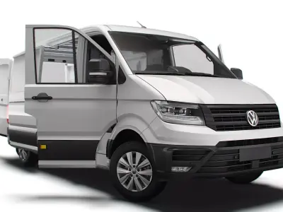 VW Crafter Panel Van L2H1 HQ Interior 2023 3D model